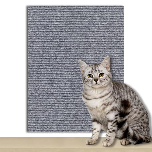 Vowtrlleoy Cat Scratching Cloth, Beyonddraw Kann Möbel zu schützen - Katze Kratzmatte, Selbstklebend Kratzmatte Katze, Kratzschutz Sofa Katze, DIY Kratzbrett Katze für Wand Tür (Hellgrau, 40 * 100cm) von CHENRI