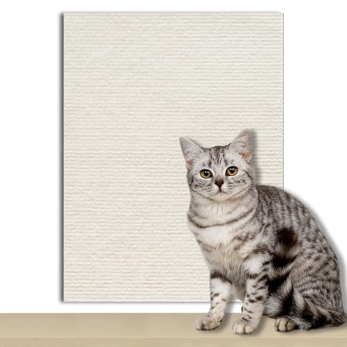 Vowtrlleoy Cat Scratching Cloth, Beyonddraw Kann Möbel zu schützen - Katze Kratzmatte, Selbstklebend Kratzmatte Katze, Kratzschutz Sofa Katze, DIY Kratzbrett Katze für Wand Tür (Weiß, 60 * 100cm) von CHENRI