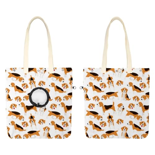 CHENZZZZ Beagle Dog Action Haustier-Tragetasche, Leinen-Schultertasche, Katzentragetasche, tragbare Kätzchen- und Welpen-Tragetasche, bequeme Tragetasche für kleine Hunde, Katzen, Haustiere, von CHENZZZZ