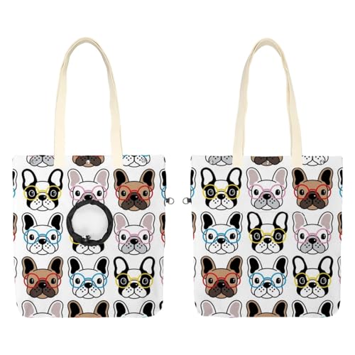 CHENZZZZ French Bulldogs Cat Out Tasche, freihändige Show-Kopf-Katzen-Tragetasche, Katzenhalte-Schultertasche für Outdoor-Reisen von CHENZZZZ