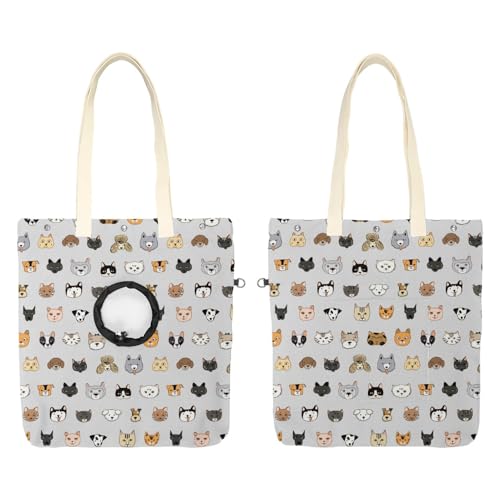 CHENZZZZ Katzen- und Hunde-Tasche mit Tiermotiv, freihändiges Schaukopf, Katzen-Tragetasche, Schultertasche für Outdoor-Reisen von CHENZZZZ