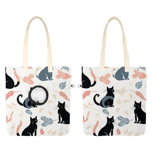 Katzen auf weißem Hintergrund, Katzen-Out-Tasche, freihändiger Show-Kopf-Katzen-Tragetasche, Katzenhalte-Schultertasche für Outdoor-Reisen von CHENZZZZ