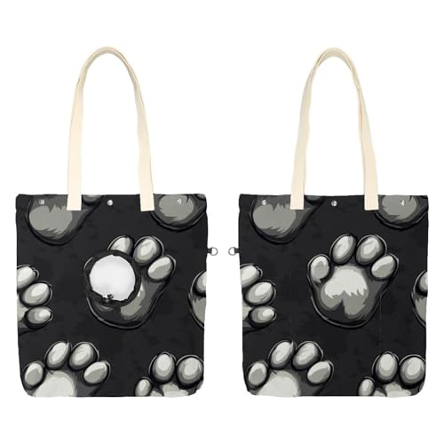 Schultertasche für Hunde und Katzen, Pfotenabdruck, Haustier, Leinen, niedliche Katzentragetasche, tragbare Tragetasche für Kleintierbedarf, Outdoor-Reisen von CHENZZZZ