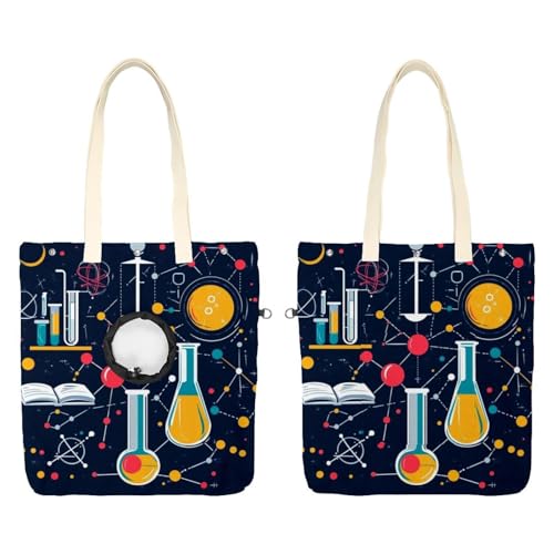 Science Education (2) Haustier-Tragetasche, Leinen-Schultertasche, Katzentragetasche, tragbare Kätzchen- und Welpen-Tragetasche, bequeme Tragetasche für kleine Haustiere von CHENZZZZ