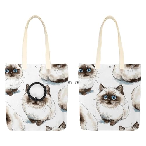 Süße Katze 5 Haustier Canvas Schultertasche Niedliche Katze Tragetasche Tragbare Tragetasche Hund Tragetasche für Kleintierbedarf Outdoor Reisen von CHENZZZZ