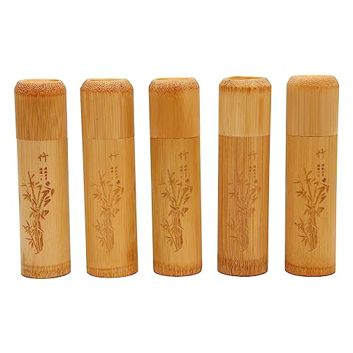 CHEOTIME 5pcs Bambus Holzstreuungsrohr, biologisch abbaubare Streuung für den menschlichen Erwachsenen Baum Kleiner Röhrchen Andenken für Hundekatze Baby Asche, Asche Andenken von CHEOTIME