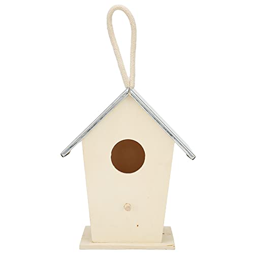 Vogelhaus im Freien mit Stange, hölzernes Vogelhaus, blaues Vogelhaus, Vogelhaus zum Aufhängen im Garten, Terrasse, Dekoration für Schwalben, Spatzen, Kolibris von CHEOTIME