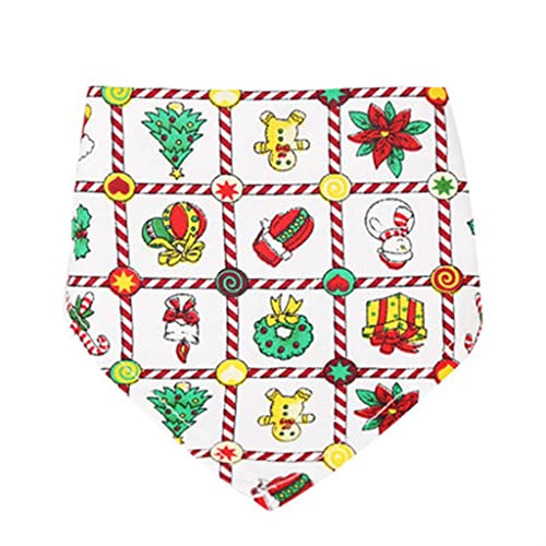 Haustier Hund Dreieck Bandana Weihnachtsschmuck Kleine Große Hundekleidung Dekoration Welpenschal Halsband (Color : B, Size : S) (BL) von CHEWO