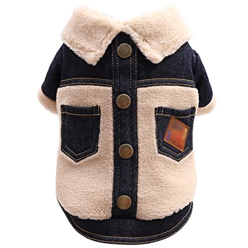 Hundemantel-Jacke Winter-Hundekleidung verdicken warmes Haustier-Outfit Pomeranian Bichon Pudel Schnauzer walisische Corgi-Kleidung (Color : A, Size : XScode) (A XScode) von CHEWO