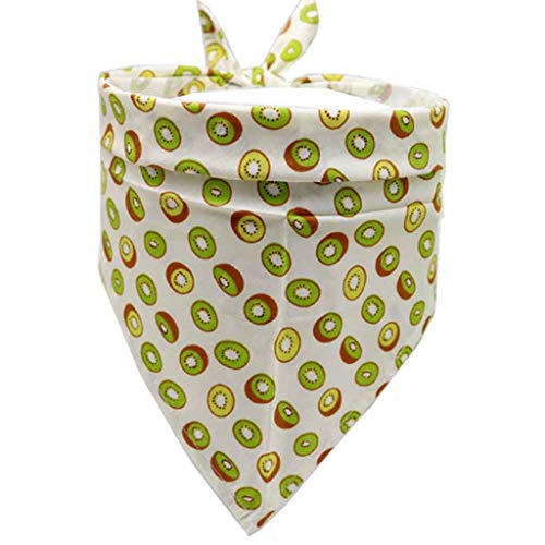 Sommer-Obst-Ananas-Druck-Hundeschal-Dreiecks-Handtuch-Haustier-Hunde-Bandana-Verstellbarer Baumwollwelpen-Hundeschal für kleine mittelgroße Hunde (Color : Style 1) (Style 6) von CHEWO