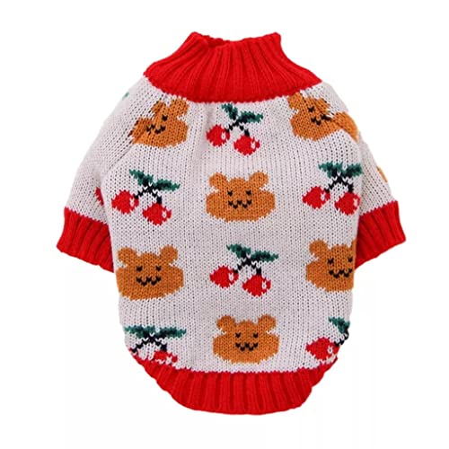 Winter-Hundepullover Kleidung Welpenkleidung Strickbekleidung Yorkshire Pomeranian Pudel Bichon Schnauzer Pet Outfit Hundekostüme (Farbe : A, Größe : S-Code) (AS-Code) von CHEWO