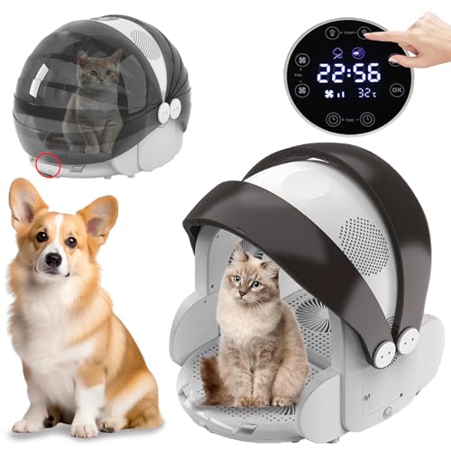 60L Haustier-Trockenmaschine mit LCD-Touch-Display, Katzen-Trockenbox mit 8 Ventilatoren, 25–43 ℃ leise, extrem leise Trocknung, Haustier-Trockenbox für kleine Hunde/Katzen von CHHMAELOVE