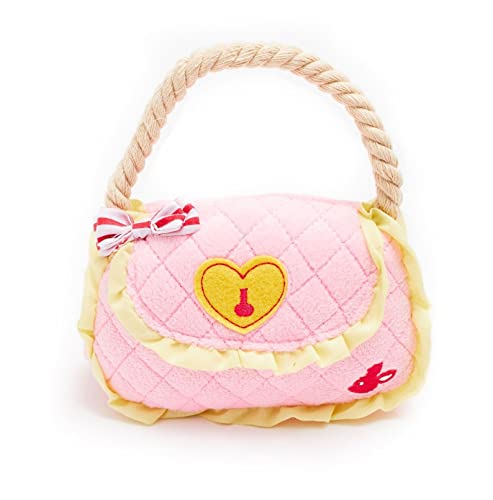 Handtasche Quietschen Hundespielzeug PINK mit Seil von Pet London