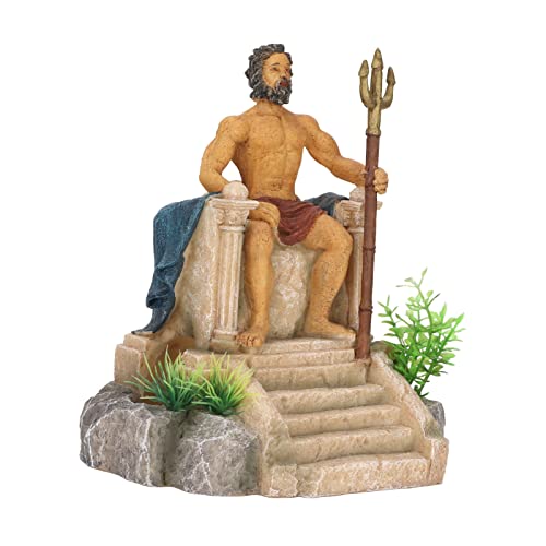 CHICIRIS King Statue Aquarium Ornamente, natürliche praktische Charaktere Statue Aquarium Ornamente Simulation für Salzwasser für Aquarium von CHICIRIS