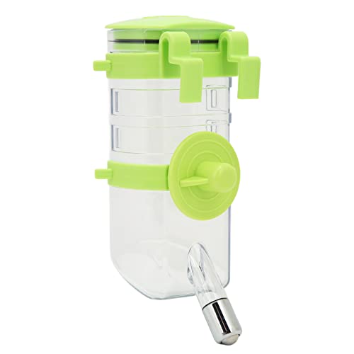 Wasserflaschenspender für Haustiere, 350 Ml, Hängender Wasserflaschenspender, Verstellbarer 4-Gang-Hunde-Wasserflaschenspender für Kleintiere (Grün) von CHICIRIS