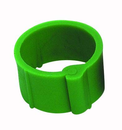 Chic'A 25 Ringe mit Clips, Grün, 8 mm von CHICK'A
