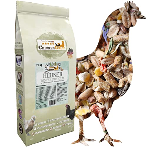 CHICKEN GOLD Naturnahes Hühnerfutter ChickenGold Hühner Premium Winter (2x10kg) - Winterfutter für Hühner, mit Kräutern, Zimt & Anis von CHICKEN GOLD Naturnahes Hühnerfutter