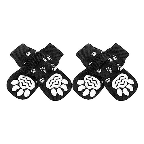 CHIZISX 4pcs/Set Hundefuge wasserdichte Schuhe Für Haustiere Mit Pfotenmustern Robuster Anti Rutsch Für Mittelgroße Hunde 5 Größen von CHIZISX