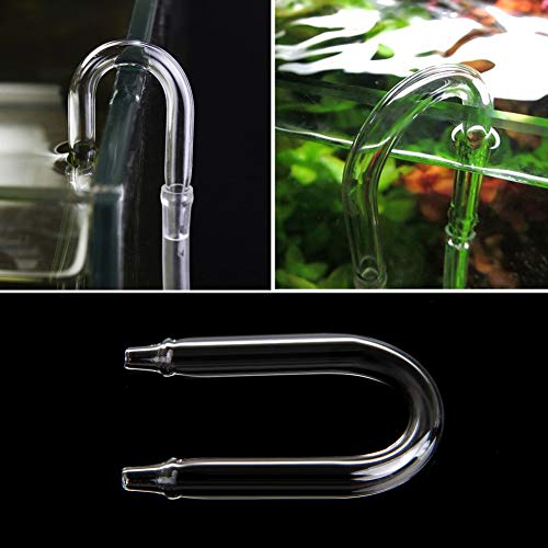 CHIZISX Fish For U Shape Pipe Transparent Glass For Aquarium Connecting Air Line CO2 Aerator Connector von CHIZISX