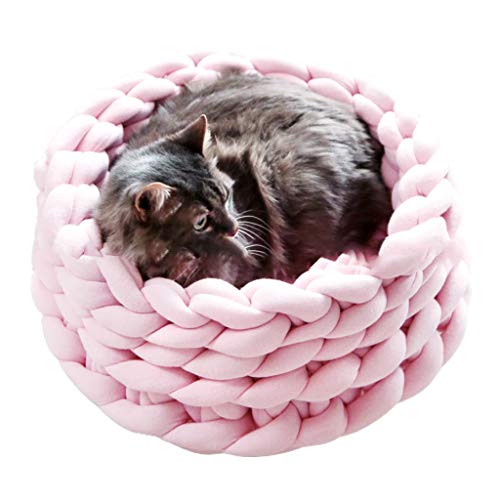 CHIZISX Geflochtenes Katzenbett, Hundebett, Innenschlafsack, Höhle, Katzenbett, Katzenhauszelt, gemütliches Katzenbett, Höhle, Katzenkissen, Matte für den Innenbereich von CHIZISX