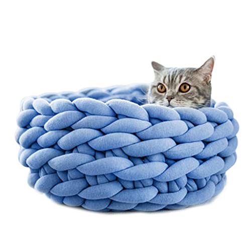 CHIZISX Geflochtenes Katzenbett, Hundebett, Innenschlafsack, Höhle, Katzenbett, Katzenhauszelt, gemütliches Katzenbett, Höhle, Katzenkissen, Matte für den Innenbereich von CHIZISX