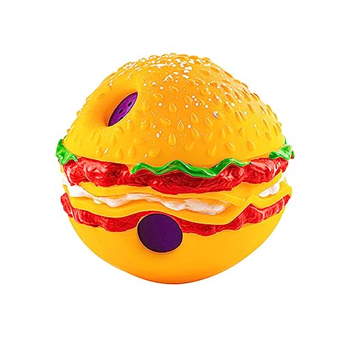 CHIZISX Hundespielzeug, quietschend, weich, 12,7 cm, Hamburger-Quietscher für kleine Rassen von CHIZISX