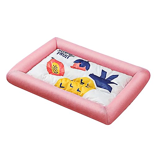 CHIZISX Katzenbett, Hundebett für Haustiere, atmungsaktiv, Schlafbett, kleine Hunde, Eiskissen, Cartoon-Matte, Kühlkissen, Haustierzubehör von CHIZISX