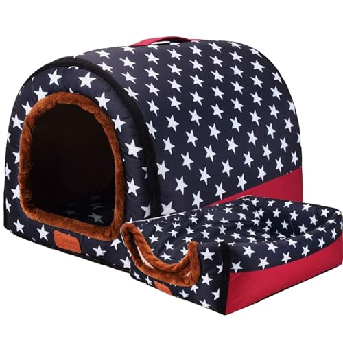 CHIZISX Katzenbett, Katzenbett für den Innenbereich, für kleine Hunde, warmes Bett, Haustierzelt, Bett, Kätzchenhöhle, dickes Kissen, für den Innenbereich von CHIZISX