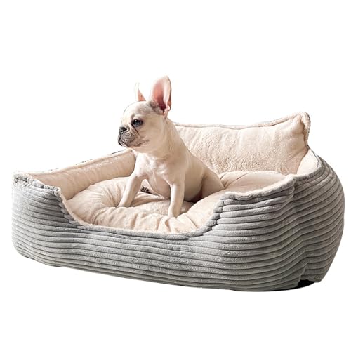 CHIZISX Katzenbett, abnehmbares, waschbares Hundebett, schöne Katzen-Couch, flauschig, beruhigt, weiches Couchbett für Wärme und Erholung von CHIZISX