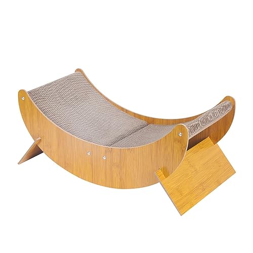 CHIZISX Katzenspielzeug, Katzenspielzeug, Kratzspielzeug, Schutz für Möbel, Boden, Teppich, Couch, Mondform, Bett zum Spielen und Nickerchen von CHIZISX