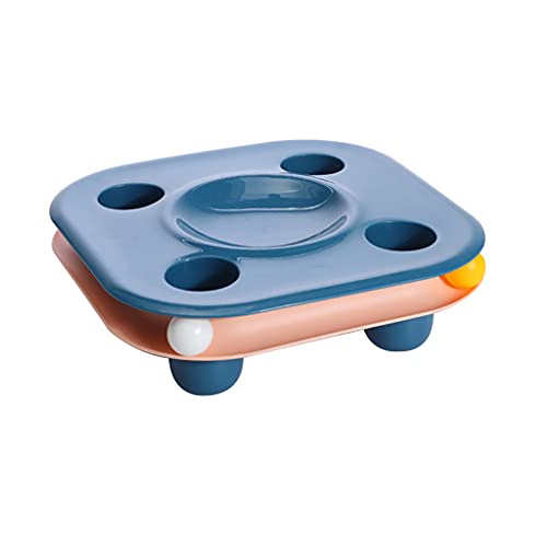 CHIZISX Katzenspielzeug, multifunktionaler Futterteller für Katzenspur, 2-in-1-Spielzeug, interaktiver Futterbehälter und Unterhaltungsplatte von CHIZISX