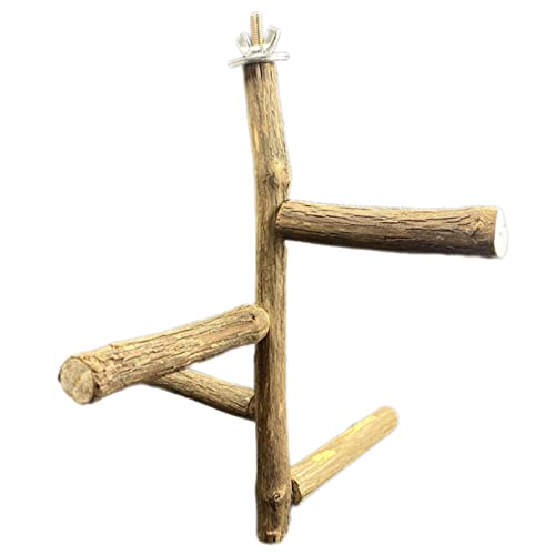 CHIZISX Vogelspielzeug, Holzständer, Sitzstange, Spielzeug, mehrere Ständer, Farbe, Kauen für Vögel, Klettern, Pflege, Käfigzubehör von CHIZISX