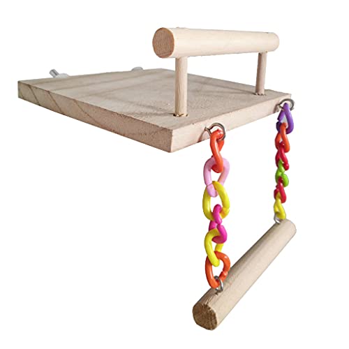 CHIZISX Vogelspielzeug, Vogelsitzstange, Ständer, Spielzeug, Papageienkäfig, Plattform, Schaukel, Rattan-Räder, Anhänger, Fitness-Zubehör für Vögel von CHIZISX