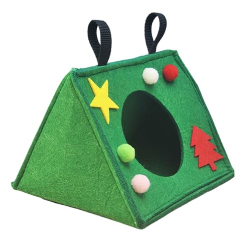 CHIZISX Weihnachten Weiches Bett Hideaway Weiches Schwung Spielzeug Für Kleine Tiermausbett Hamster Kaninchen Aus Versteck Käfig Hängen von CHIZISX