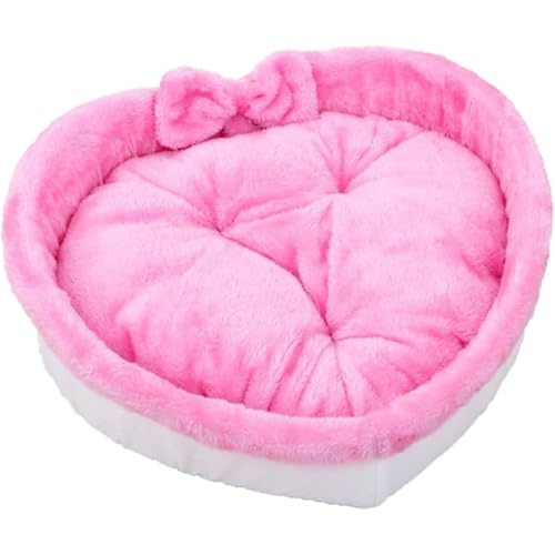 CHNAONE Komfortables herzförmiges Haustierbett - Warme Nische aus dicker PP-Baumwolle - Wohnheim für kleine und mittelgroße Hunde L (4,0 bis 7,5 kg) - Rosa (XL) von CHNAONE