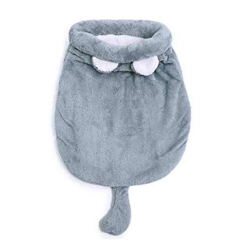 CHNNO1 Katzen-Schlafsack, selbstisolierender Katzensack, Katzenbett, Welpen, kleines Stoßfängerbett, superweich, magischer Schlafsack, grau von CHNNO1