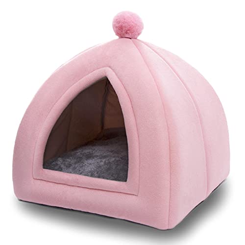 CHNNO1 Weiches Haustierbett Zelt Kaninchen Design Katzenhaus mit Löchern Warm Tragbar Abnehmbar Waschbar Katzenstreu Welpen Zwinger XL 2 von CHNNO1