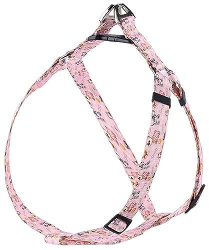 Dog Harness for Adjustable Chest Harness,Soft Running Harness Safe Control,Sizes for Small,Medium and Large Dogs,Puppy Car Cat Harness（M/Rosa von CHOOSEONE