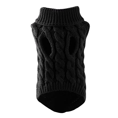 Ärmelloser Hundepullover, Strapazierfähiges Strick-Hunde-Sweatshirt, Einfach Zu Tragender Rollkragen-Hundepullover Für Den Winter, Kleine Hunde, Ein Geschenk Für Geburtstagsfeiern, Formelle Anlässe. von CHROX