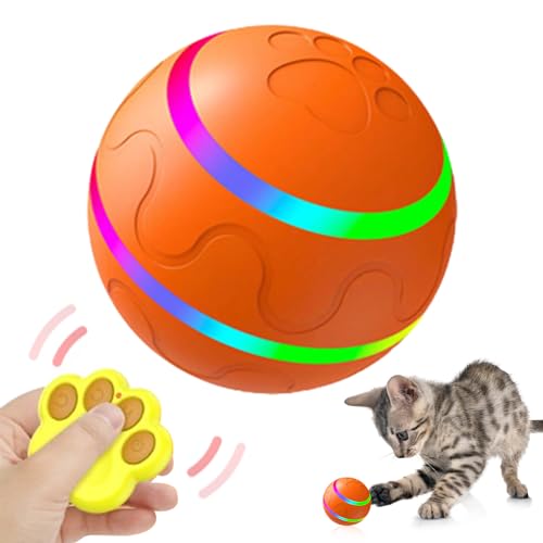 Hundespielzeug, springend, drehbar, interaktiv, intelligent, Hundespielzeug, Ball aus Silikon, wasserdicht, interaktiv, mit Weichsensor von CHROX