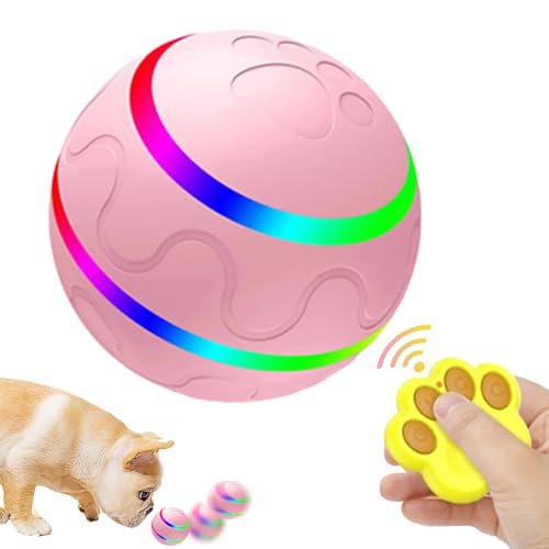 Hundespielzeug, springend, drehbar, interaktiv, intelligent, Hundespielzeug, Ball aus Silikon, wasserdicht, interaktiv, mit Weichsensor von CHROX