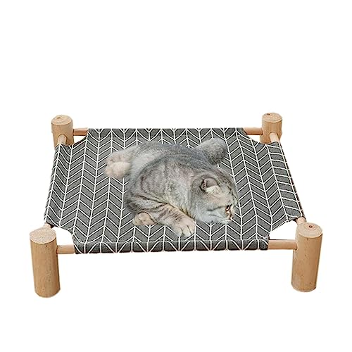 Katzennest für Haustiere, erhöhtes und kühlendes Hundebett, kleines Haustierbett aus Holz für den Sommer, Hängematte für Katzen und Hunde, Katzenbetten für drinnen von CHROX