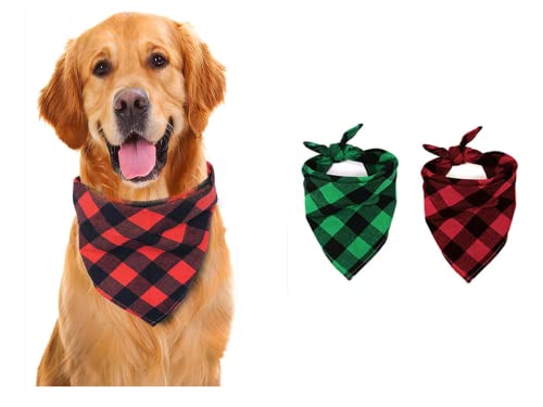 CHUANGOU 2pcs Haustier Schal Pet Bandana Haustier Halstuch Deko für Kleine Mittelgroße Hunde Katze Haustiere 66 * 45 * 45cm von CHUANGOU