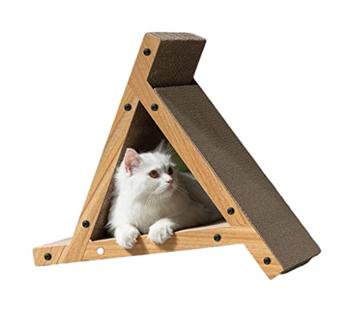 Kratzpappe Für Katzen Cat Scratcher Lounge Vertikales Und Horizontales Katzenhaus Aus Karton Für Zimmerkatzen Als Tunnel- Und Sofa-Katzenkratzbaum Kratzbretter Katze von CHUNXVLI