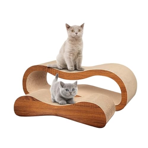 Kratzpappe Für Katzen Katzenkratzbrett, Dehnbrett, Katzenkratzbrett, Lounge-Kratzer, Katzenmöbel, Liegebettbrett Kratzbretter Katze(70cmx22.5cmx24cm) von CHUNXVLI