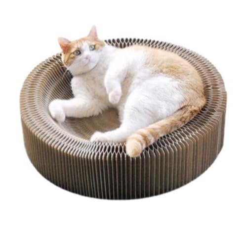 Kratzpappe Für Katzen Katzenkratzbrett, Wendbar, Im Infinity-Stil, Faltbares Katzenkratzbrett Aus Pappe Mit Glocke Kratzbretter Katze von CHUNXVLI