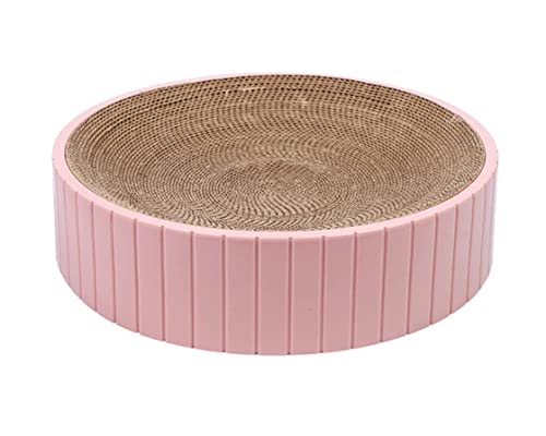 Kratzpappe Für Katzen Kratzkarton Für Katzen, Langlebig, Recycelbar, Gewellter Kratzkarton Mit Katzenminze Zum Schutz Von Möbeln Kratzbretter Katze(Pink) von CHUNXVLI