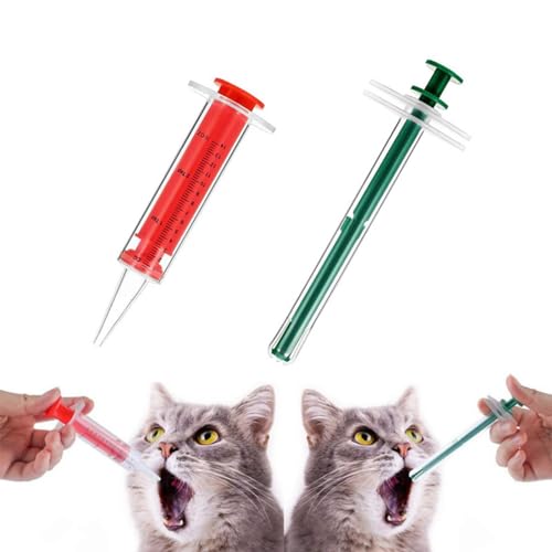 CHUNZHILAI 2 Pack Pet Spritze Pet Pill Shooter Pet Pill Tablet Feeder Silicone Pet Medicine Feeder Cat Pill Dispenser Feeder Pet Pill Tablet Feeder for Dogs Cats Animals von CHUNZHILAI