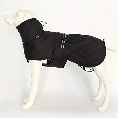 CHYIR Hunde-Fleecejacke für den Winter, für mittelgroße und große Hunde, winddicht, warm, Größe 3XL, Schwarz von CHYIR