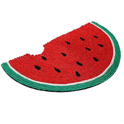 CHYIR Katzen-Kratzbrett NaturSisal Kratzfest Katzenmatte Kratzmatte Matte Katze Krallen Wassermelone Spielzeug Katzenbedarf von CHYIR